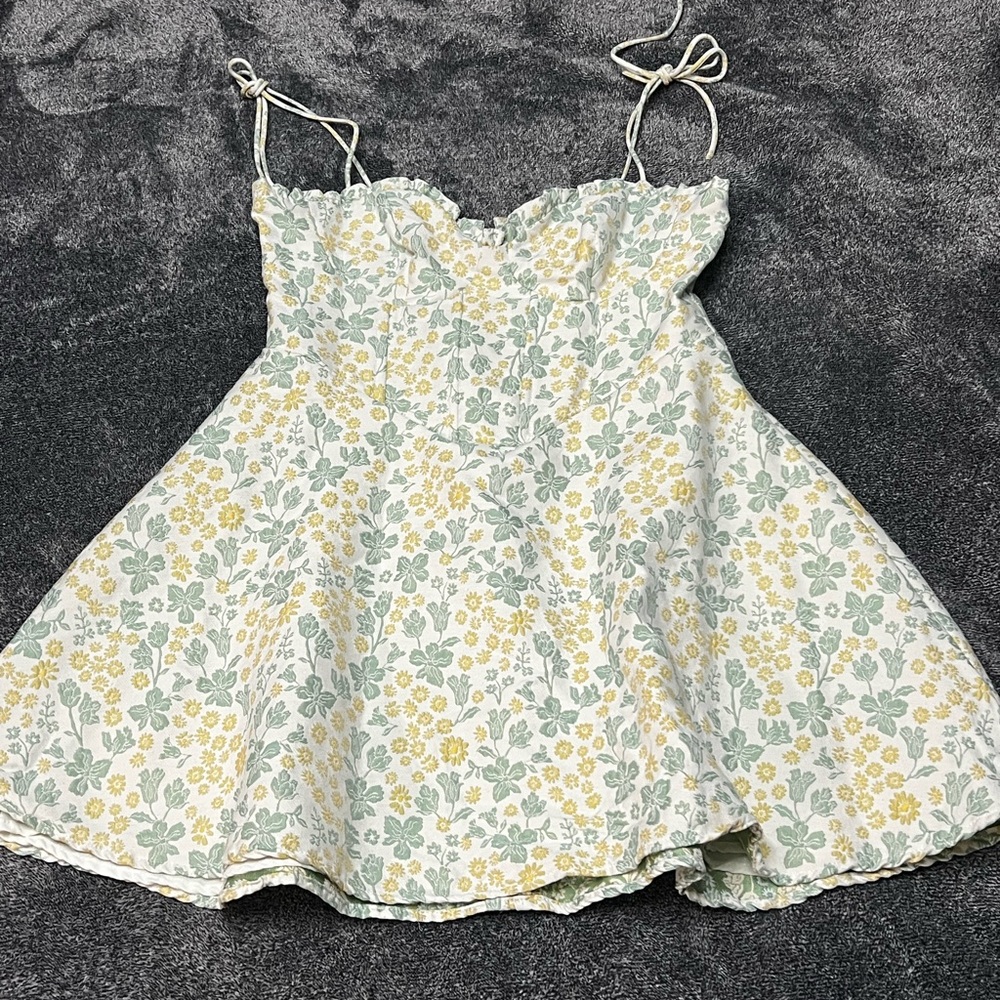 Windsor Women  Dress with Yellow and Green Floral Design